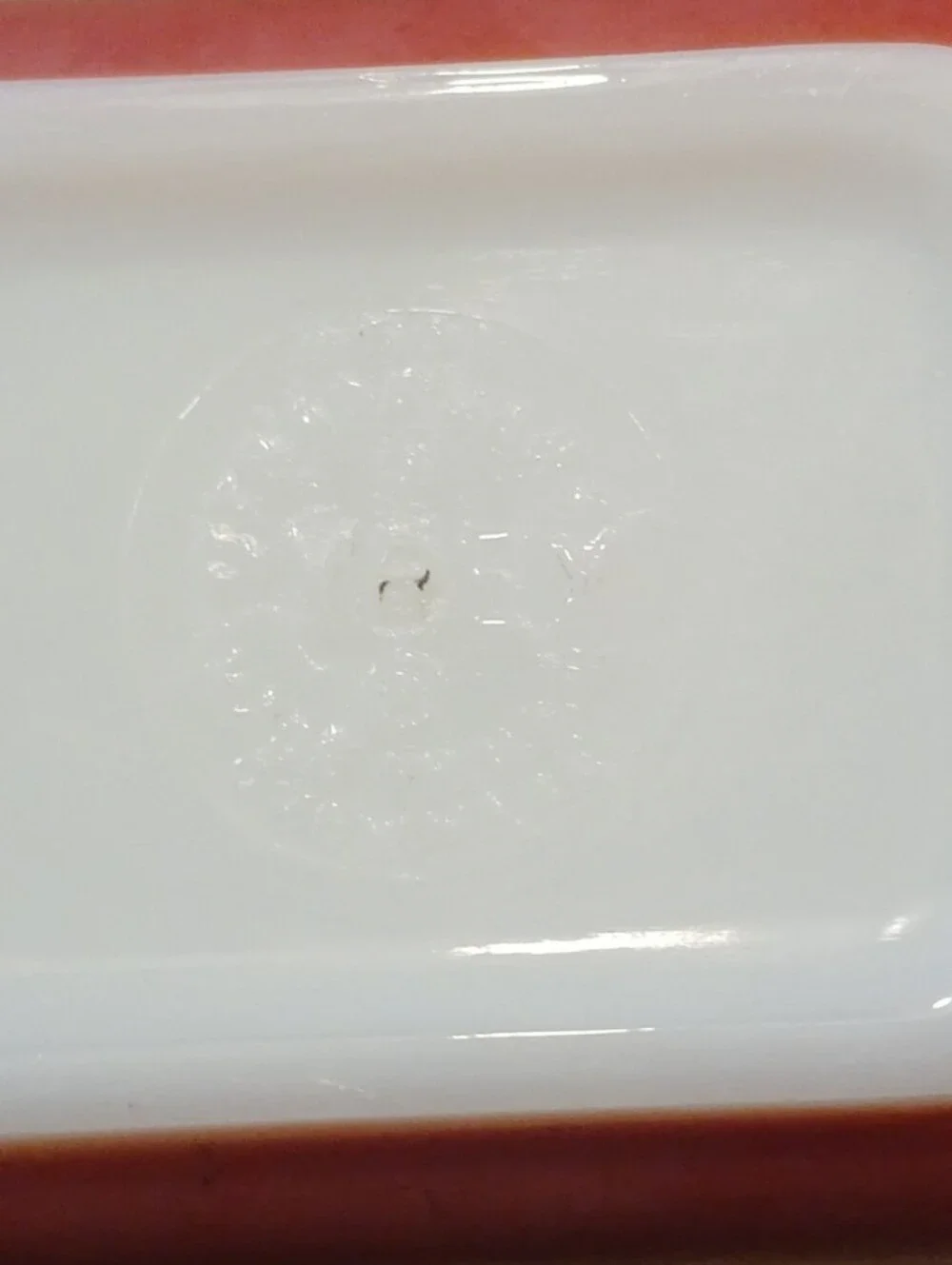 PYREX Red Milk Glass Refrigerator Dish